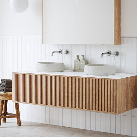 Ingrain Grooved Vanity | Minimalist Bathroom Aesthetic