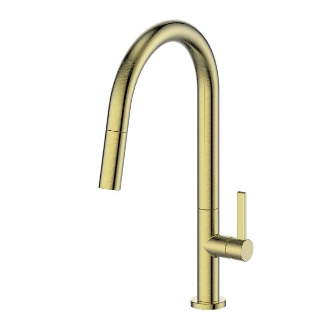 Greens Luxe Pull-Down Mixer Brushed Brass LF1810254BB - The Blue Space