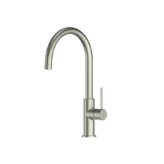 Greens Maci Gooseneck Sink Mixer Brushed Nickel 21202541 - The Blue Space