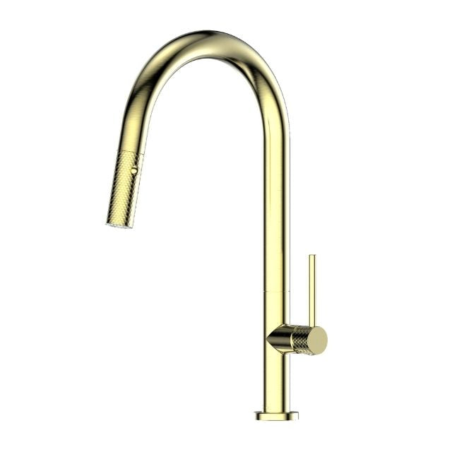 Greens Tesora Pulldown Sink Mixer Brushed Brass LF2130254BB - The Blue Space