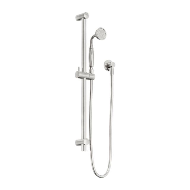 Nero York Shower Rail With Metal Hand Shower Brushed Nickel NR692105A02BN - The Blue Space