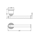 Technical Drawing Nero York Toilet Roll Holder Brushed Nickel NR6986BN - The Blue Space