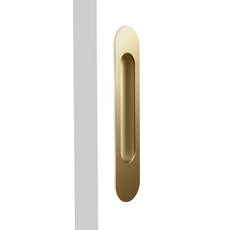 Nidus Mardeco radius flush pull (each) Satin Brass BRS9002/203 - The Blue Space