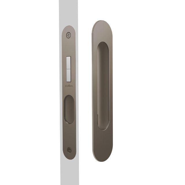 Internal Nidus Mardeco radius flush pull privacy set 50-55mm Bronze BR9004/Set - The Blue Space