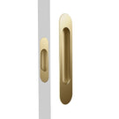 Nidus Mardeco radius flush pull set incl end pull Satin Brass BRS9008/Set - The Blue Space