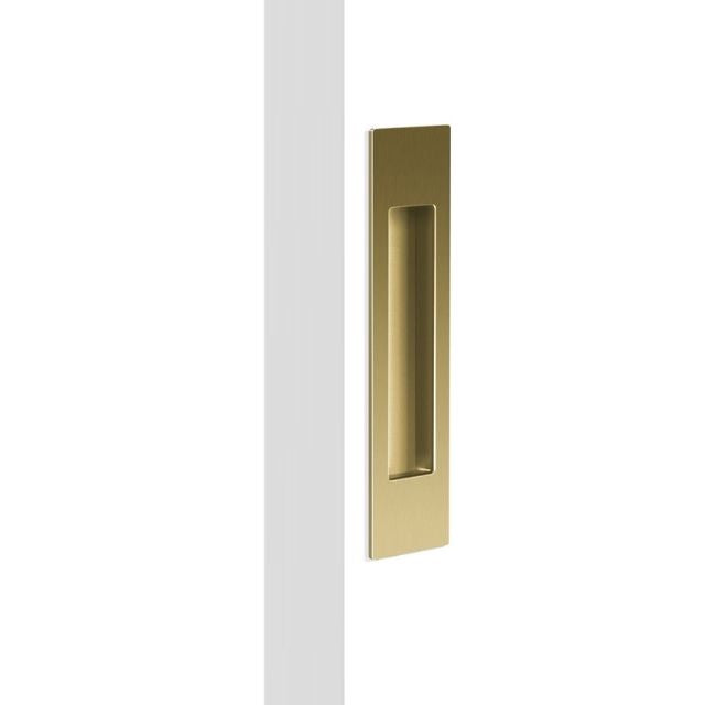 Nidus Mardeco rectangular flush pull each Satin Brass BRS8002/190 - The Blue Space