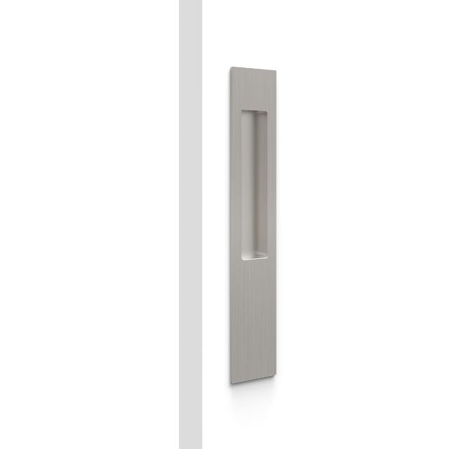 Nidus Mardeco rectangular flush pull long plate 257mm Brushed Nickel sold as EACH BN8102 - The Blue Space