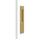 Nidus Mardeco rectangular flush pull long plate 257mm Satin Brass sold as EACH BRS8102 - The Blue Space