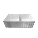 Back Turner Hastings Novi 84 x 46 Fine Fireclay Gloss White Farmhouse Butler Sink NO84FS - The Blue Space