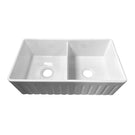 Top Turner Hastings Novi 84 x 46 Fine Fireclay Gloss White Farmhouse Butler Sink NO84FS - The Blue Space